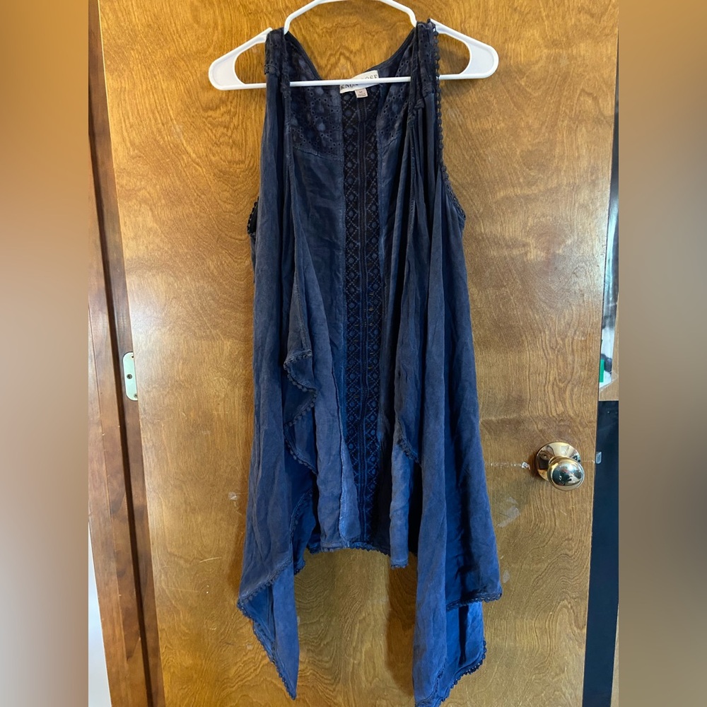 Knox Rose Blue Asymmetrical Cardigan